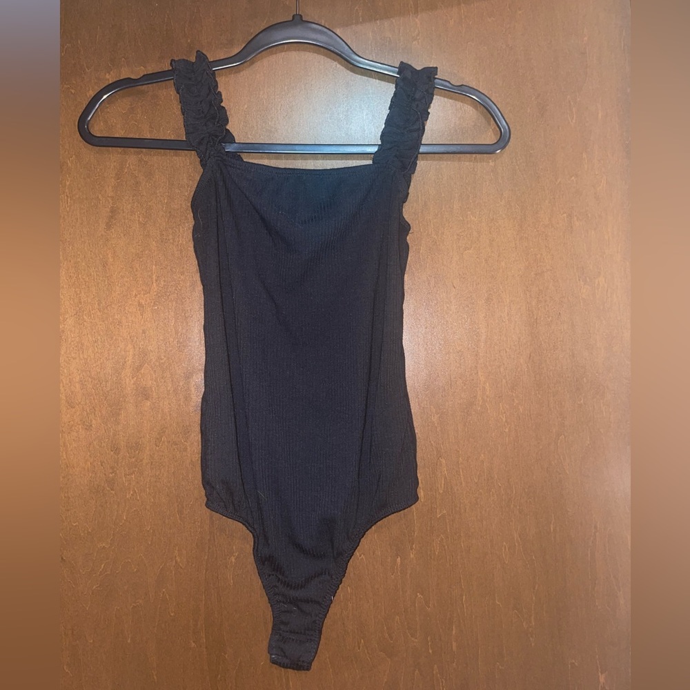 Black bodysuit with cute straps